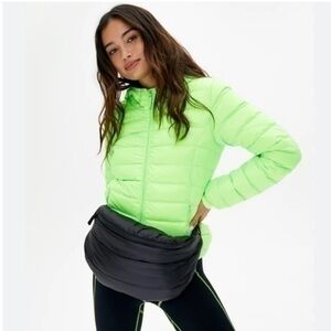 Aritiza TNA Lime Green Botanie Packable Goose Down Jacket Size Extra Small
